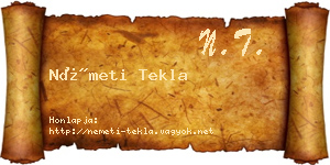 Németi Tekla névjegykártya